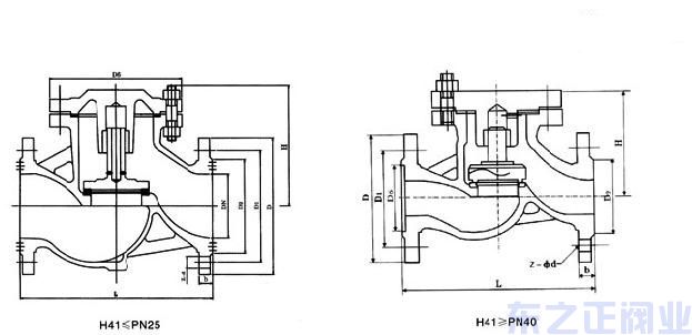 不銹鋼升降式止回閥結構圖