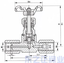 壓力表針型閥結(jié)構(gòu)圖
