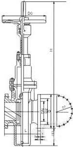 平板閘閥結(jié)構(gòu)圖b