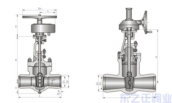焊接閘閥結構圖
