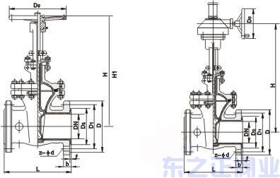 襯氟閘閥結構圖