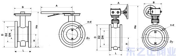 通風蝶閥結構圖