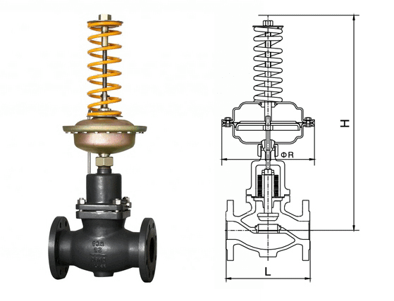 自力式閥后壓力調(diào)節(jié)閥結(jié)構(gòu)圖