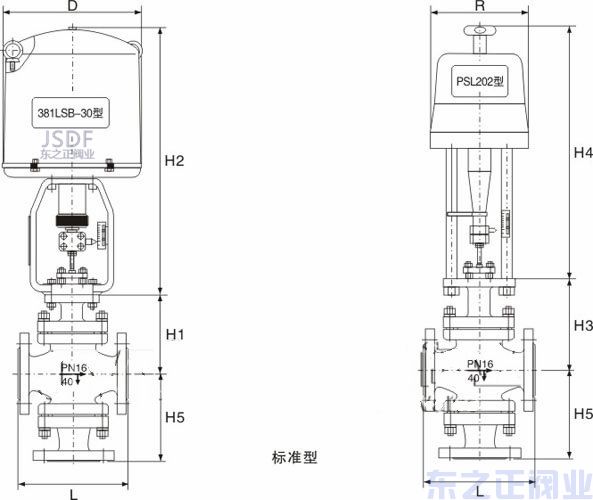 電動三通調(diào)節(jié)閥尺寸圖