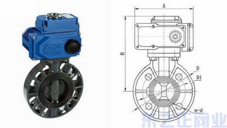 電動UPVC蝶閥結構圖
