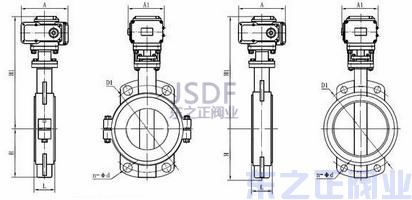 電動(dòng)襯氟蝶閥結(jié)構(gòu)圖