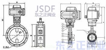 電動襯膠蝶閥結構圖