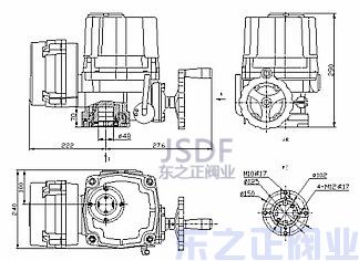 電動防爆蝶閥結構圖