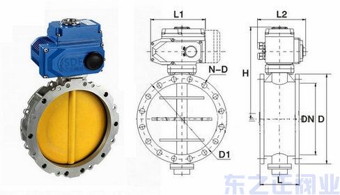 電動粉體蝶閥結構圖