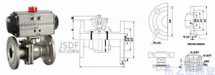 氣動高平臺球閥結(jié)構(gòu)圖