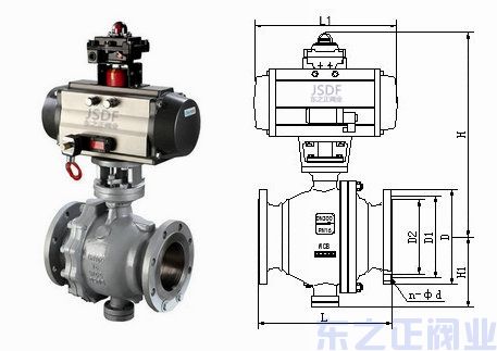 氣動固定式球閥結構圖