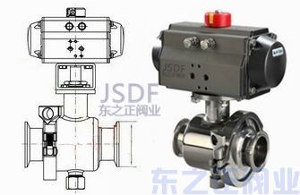 氣動卡箍球閥結構圖
