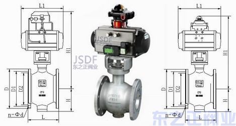 氣動偏心半球閥結(jié)構(gòu)圖
