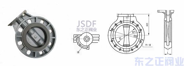 氣動upvc蝶閥結(jié)構(gòu)圖