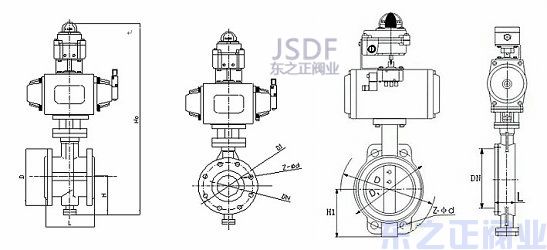 氣動防爆蝶閥結構圖