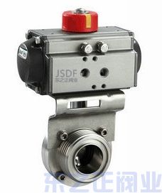 氣動(dòng)衛(wèi)生級外螺紋蝶閥