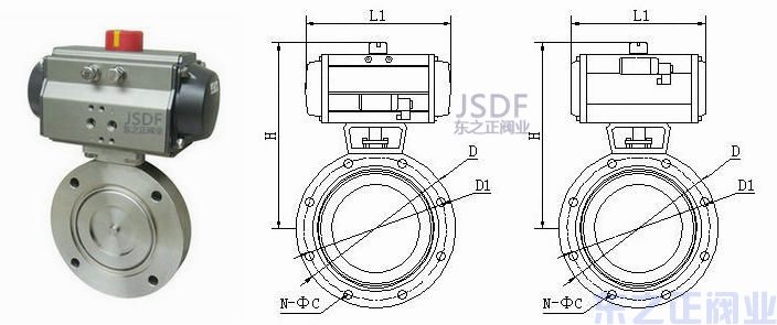 氣動真空蝶閥結構圖