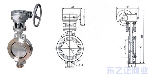 對夾硬密封不銹鋼蝶閥結(jié)構(gòu)圖